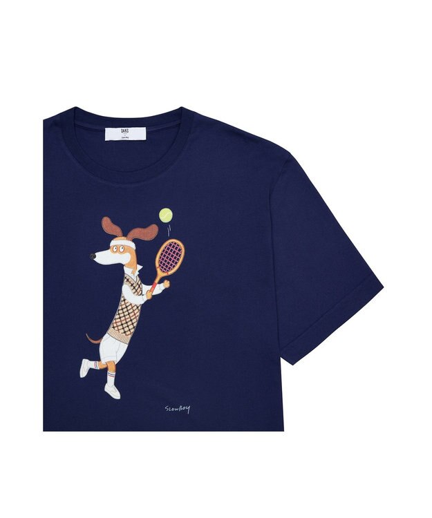 DAKS SLOWBOY Tシャツ〈テニス〉 ネイビー