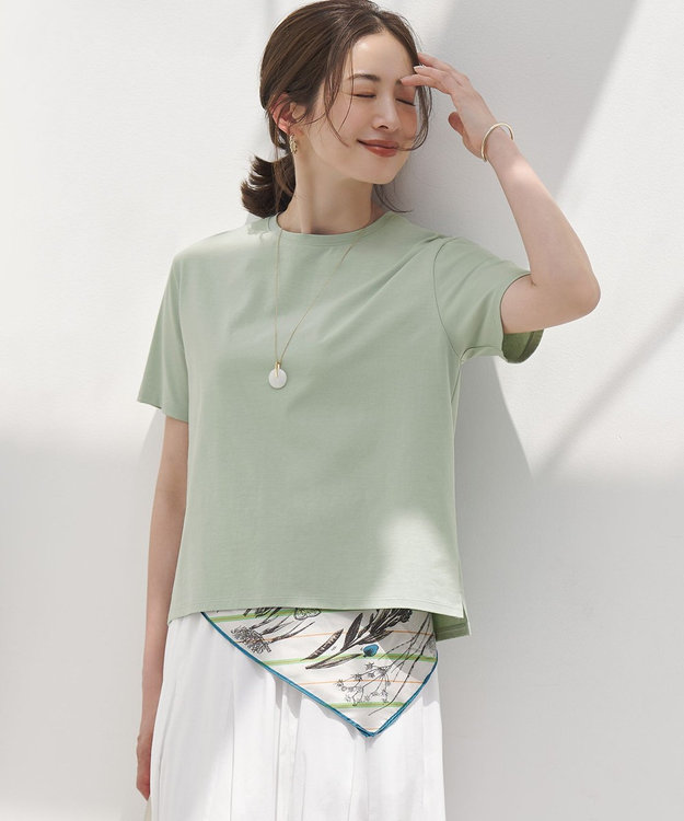 23区 【WEB＆一部店舗限定カラーあり】ハイエンド クルーネック Tシャツ ライトグリーン系