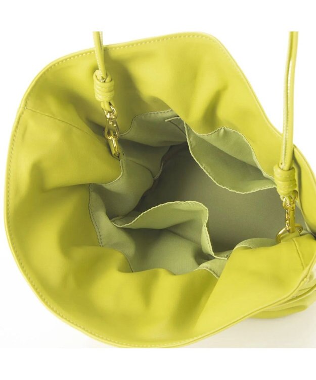 UNBILLION kakatoo ソフト合皮ドロストショルダー ライトグリーン