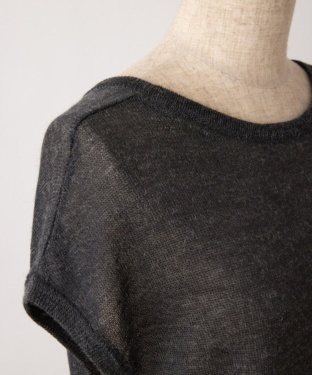 TOQUE 〈大草直子さんアドバイザー〉 【天然素材/2WAY】アルパカシルクニットVネックフレンチ チャコール