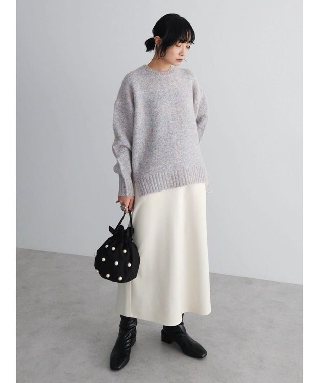 Green Parks ふわふわＭｉｘニットプルオーバー Blue