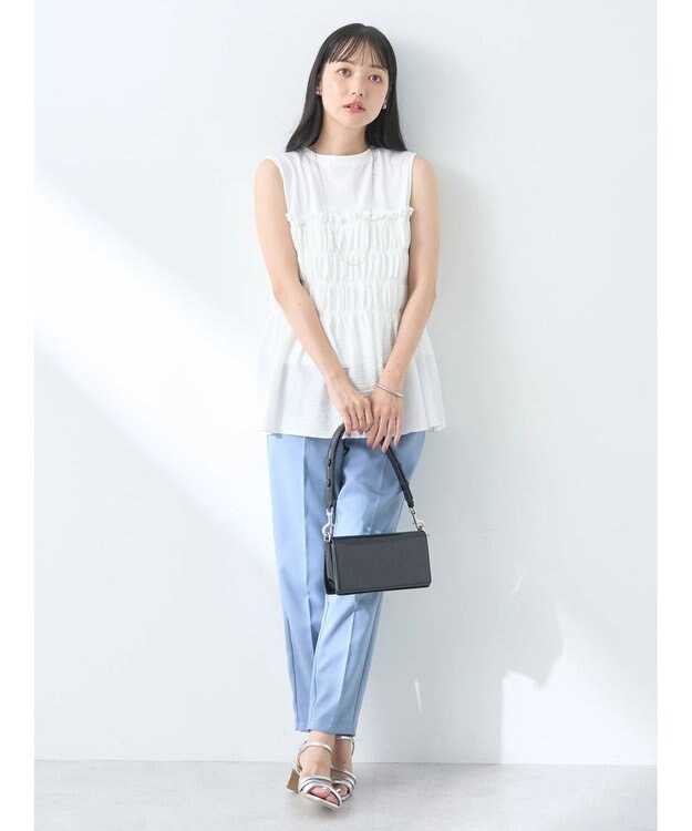 earth music&ecology ドッキングシャーリングプルオーバー White