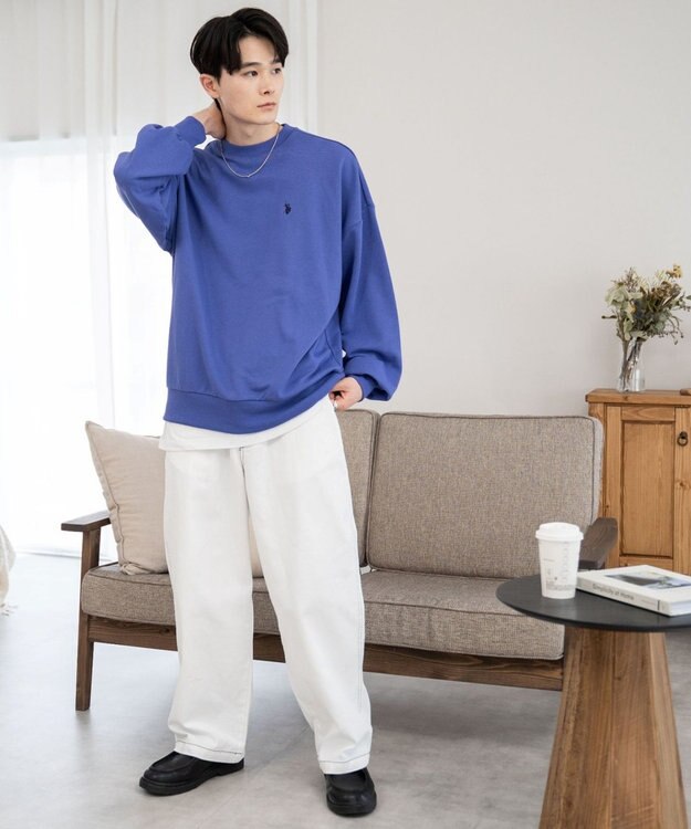 WEGO U.S. POLO ASSN.|別注ワンポイントスウェットプルオーバー パープル