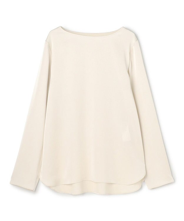 UNFILO サテン レイヤードブラウス エクリュ