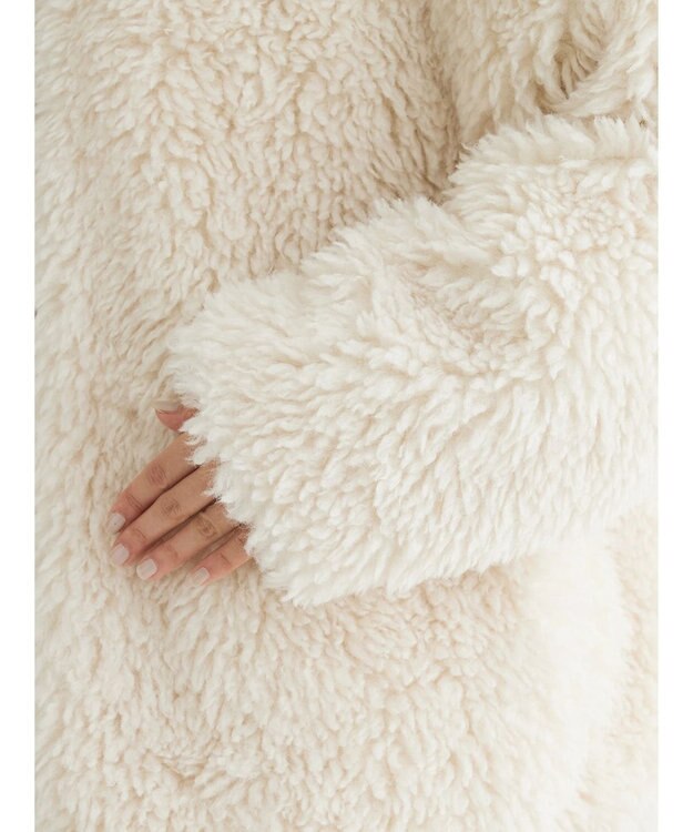 Green Parks ・ＥＬＥＮＣＡＲＥ　ＤＵＥ　シープファーノーカラーコート Ivory