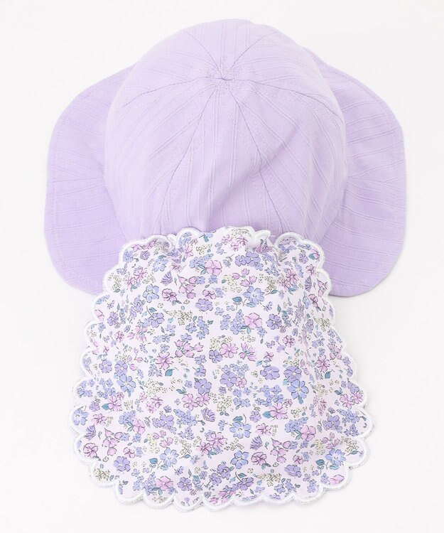 ANY KIDS 【日よけ付き】リボンハット ラベンダー