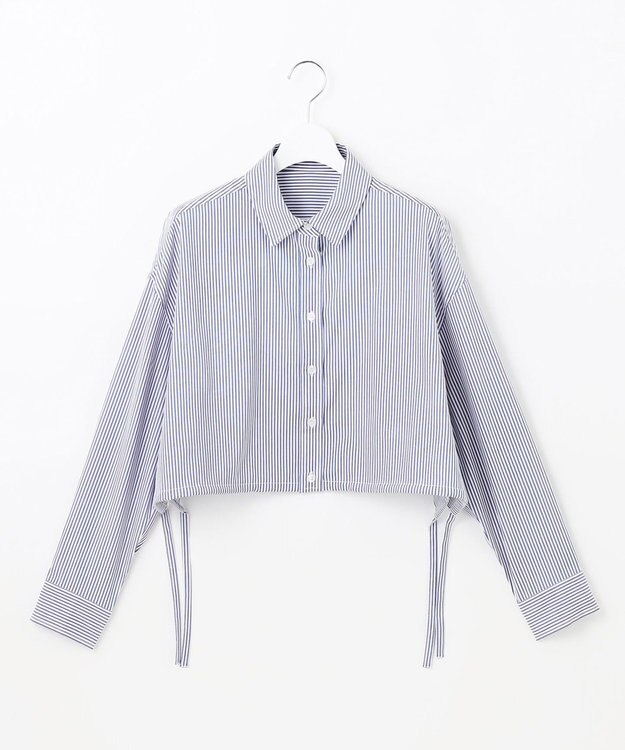 Feroux 【洗える】ショート丈ドロスト シャツ ホワイト系1