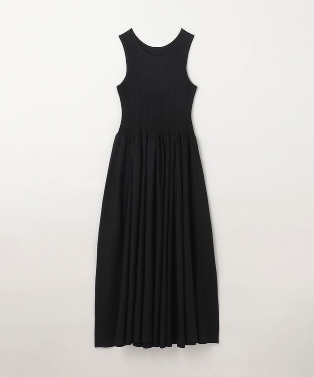 GRACE CONTINENTAL アメスリニットギャザーワンピース ブラック