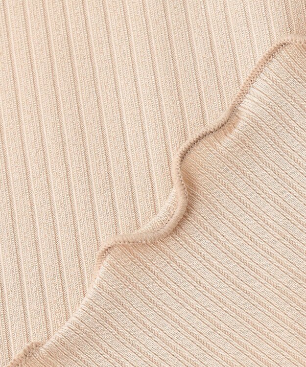 組曲 KIDS 【150-160cm】リブ襟 トップス ベージュ系