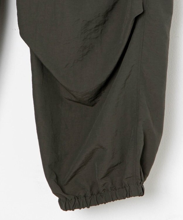 WEGO 【ウエストゴム/手洗い可】ナイロン　トラックパンツ カーキ