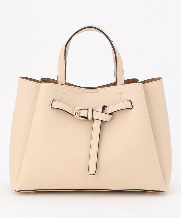 組曲 フロントベルト2WAYハンド バッグ グレージュ系