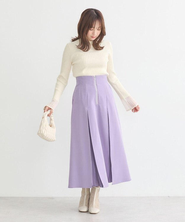 earth music&ecology マチプリーツスカート Lavender