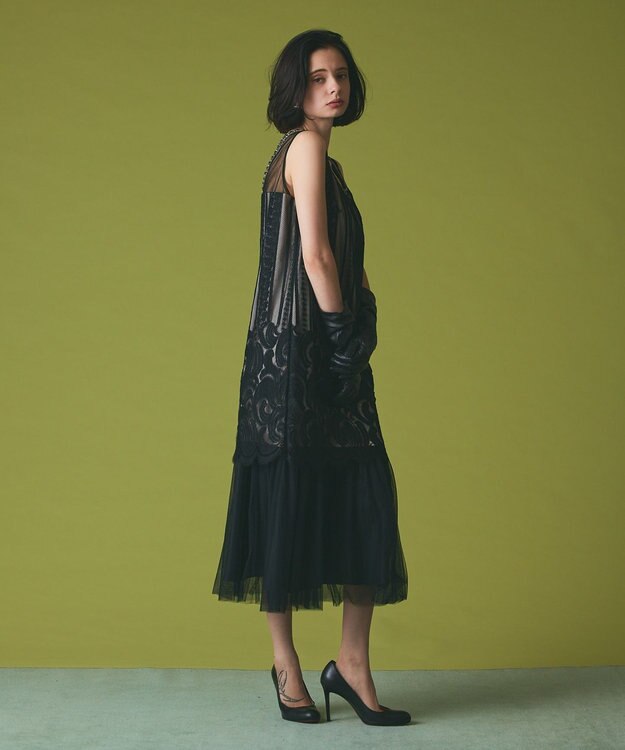 GRACE CONTINENTAL アールデコレースドレス ブラック