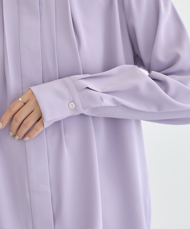 earth music&ecology フロントタックブラウス Lavender