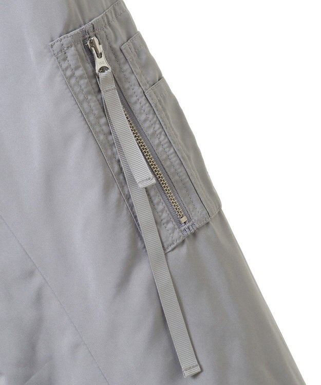 earth music&ecology ファーリバーシブルショートＭＡ－１ Blue Gray