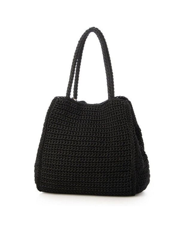 UNBILLION カシュカシュ cachecache / ベーシッククロッシェトート カゴバッグ ブラック