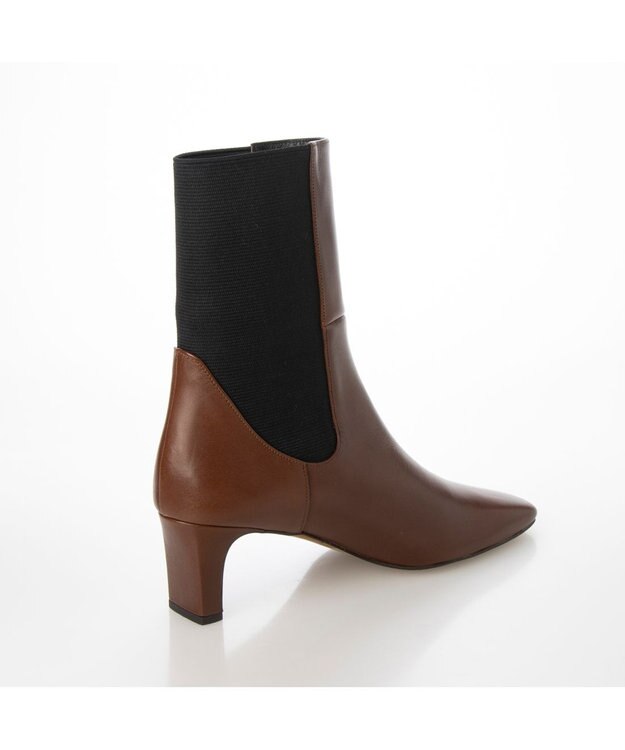 MODE ET JACOMO <MODE ET JACOMO>スクエアトゥサイドゴアブーツ ブラウン