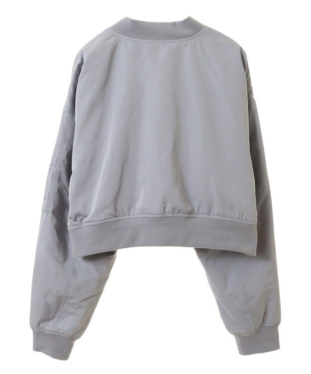 earth music&ecology ファーリバーシブルショートＭＡ－１ Blue Gray