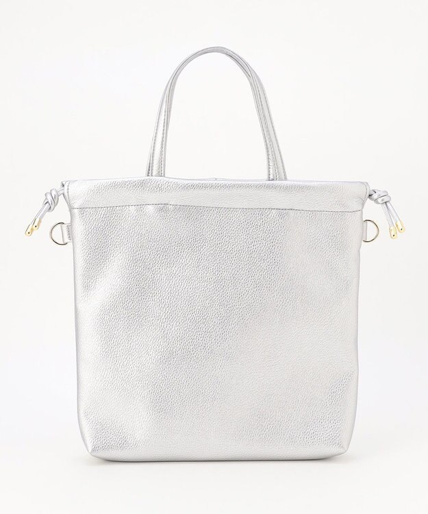 ANY 巾着バッグ シルバー