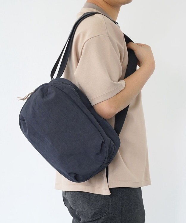 NIZYU KANO FUKUI SIWAナイロンボディバッグ Lサイズ ダークグレー