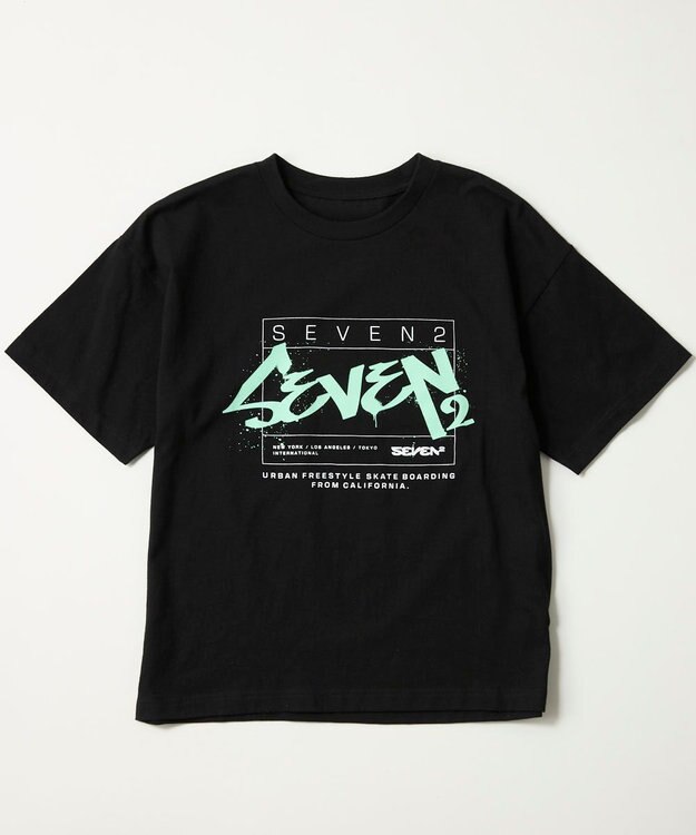OP／FILA 【SEVEN2】ストリ－トデザインロゴTシャツ ブラック