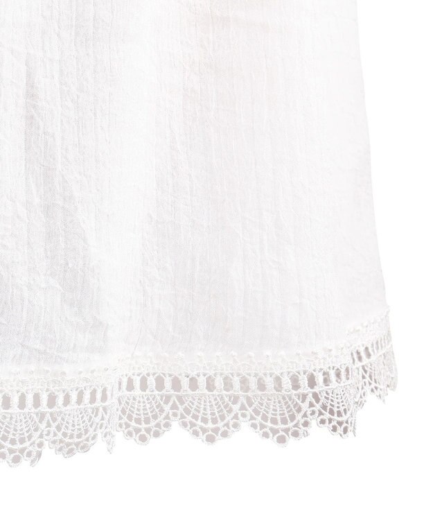 San-ai Resort（三愛水着楽園） 楊柳×レース　羽織り　F【San-ai Resort（サンアイリゾート）】 ホワイト