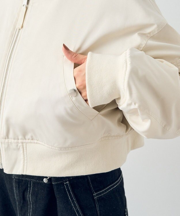 earth music&ecology ファーリバーシブルショートＭＡ－１ Ivory