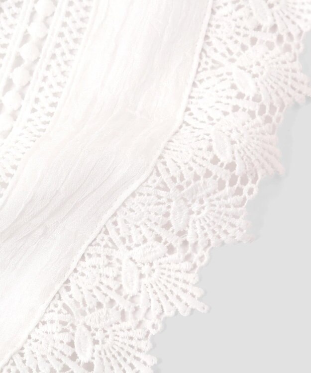 San-ai Resort（三愛水着楽園） 楊柳×レース　羽織り　F【San-ai Resort（サンアイリゾート）】 ホワイト