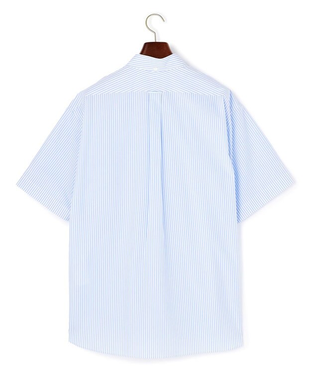 J.PRESS MEN 【AaronChang】【UNISEX】コットンタイプライター ストライプ シャツ / B.D. / Baggy-Fit サックスブルー系1