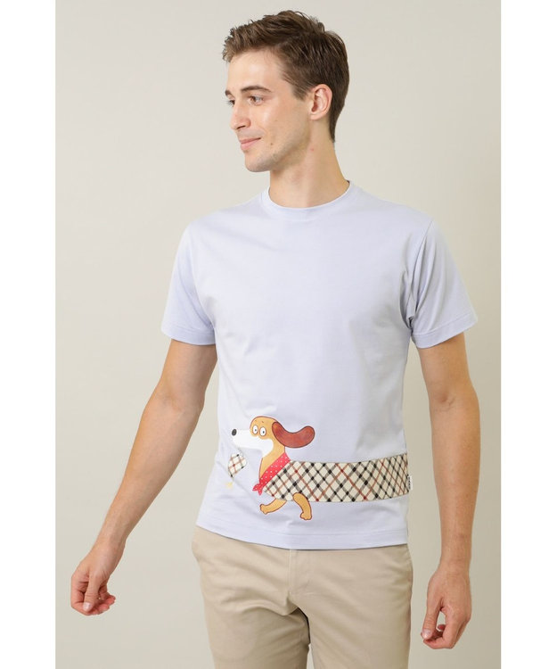 DAKS SLOWBOY「ソーセージ・マックス」Tシャツ ライトブルー