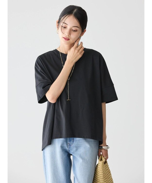 AMERICAN HOLIC 接触冷感バックタックカットプルオーバー Black