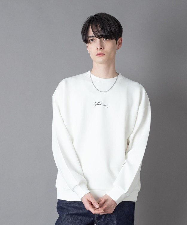 WEGO 【ユニセックス着用ITEM】アクセ付きフォトグラフィックプルオーバー ホワイト