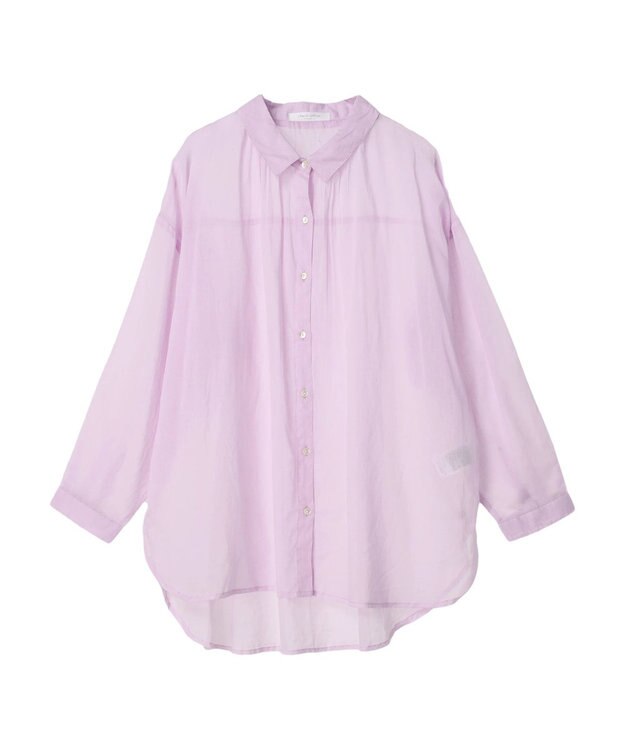 Green Parks インド綿　柔らかボイルシャツ Lavender