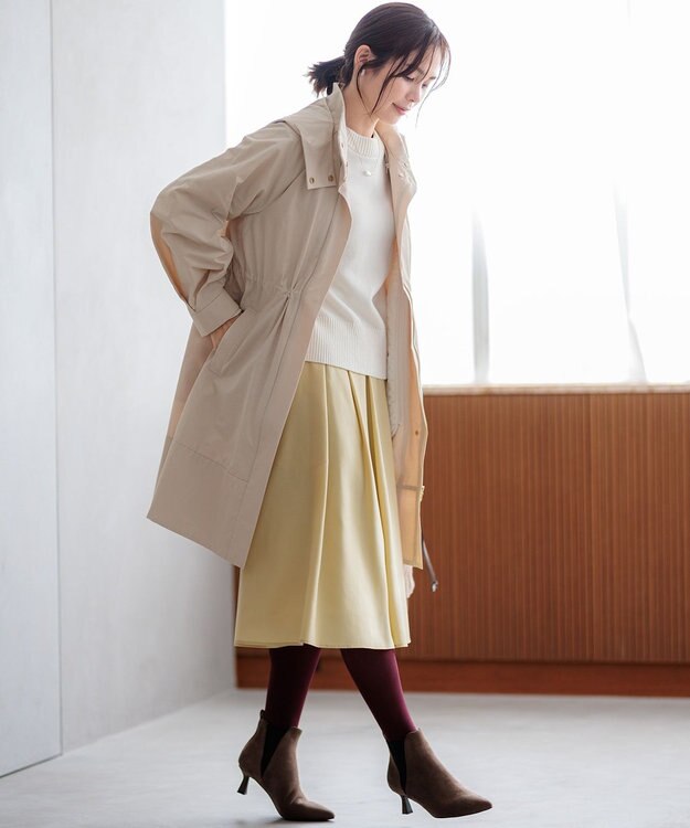 組曲 【WEB限定】中綿ライナー付きモッズ コート アイボリー系