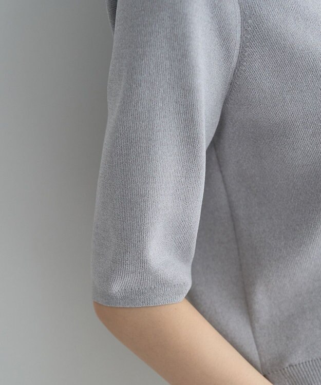 YECCA VECCA 2way襟付きフリルレイヤードニット Gray Mixture