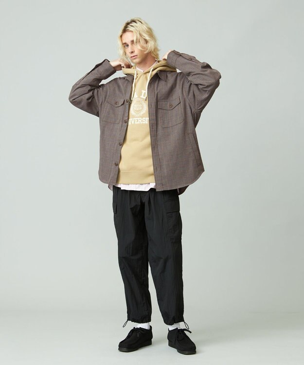 J.PRESS YORK STREET 【UNISEX】チェックCPOジャケット ブラウン系3