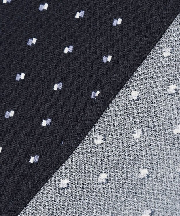 ANY SIS 【接触冷感・吸水速乾・UVケア】エアリードレープスムース 七分袖 ブラウス ネイビー系