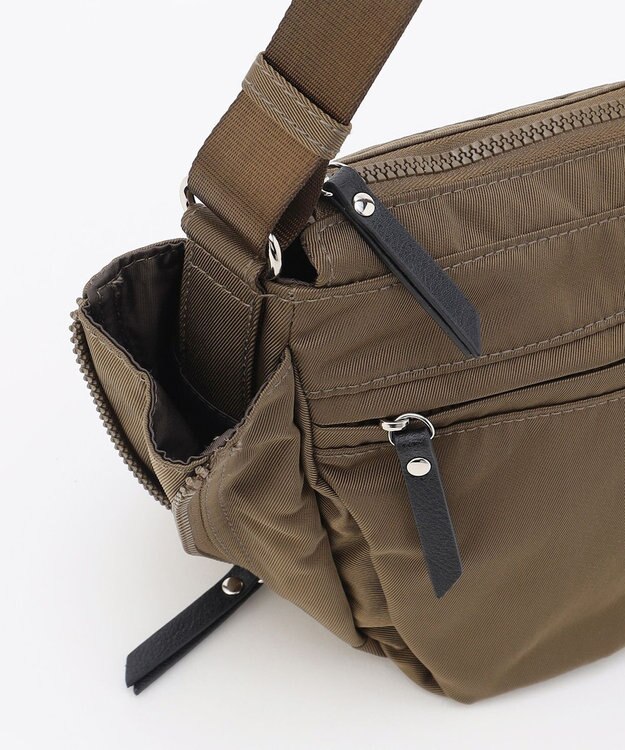 LA BAGAGERIE 【MONICA】サイドジップミニショルダーバッグ カーキ