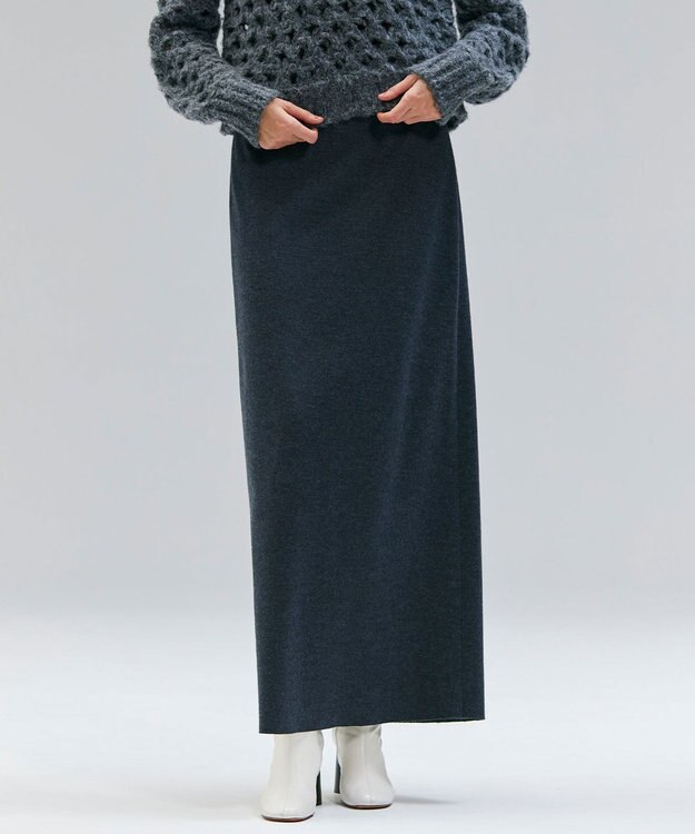 BEIGE， 【VERY NaVY12月号掲載】MONTAIGNE / イージーウエストウールロングスカート C.Gray