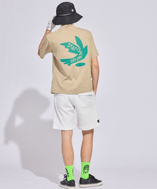 PW CIRCULUS 【MEN】DOVE グラフィックモックT ゴルフ ベージュ系