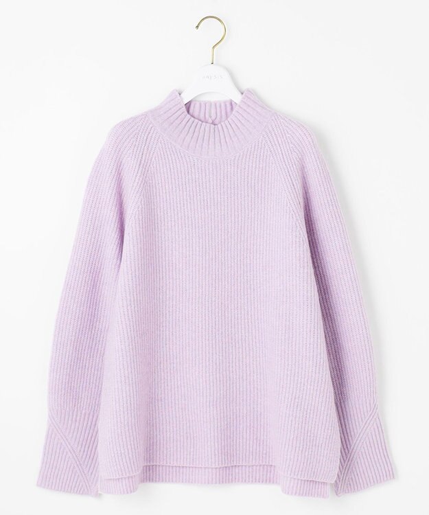 ANY SIS L ハイネックAir ニット ラベンダー