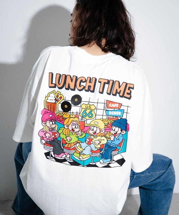 WEGO 【ユニセックス着用ITEM/MLサイズ展開】別注NEW　JACKグラフィックT（S） ホワイト