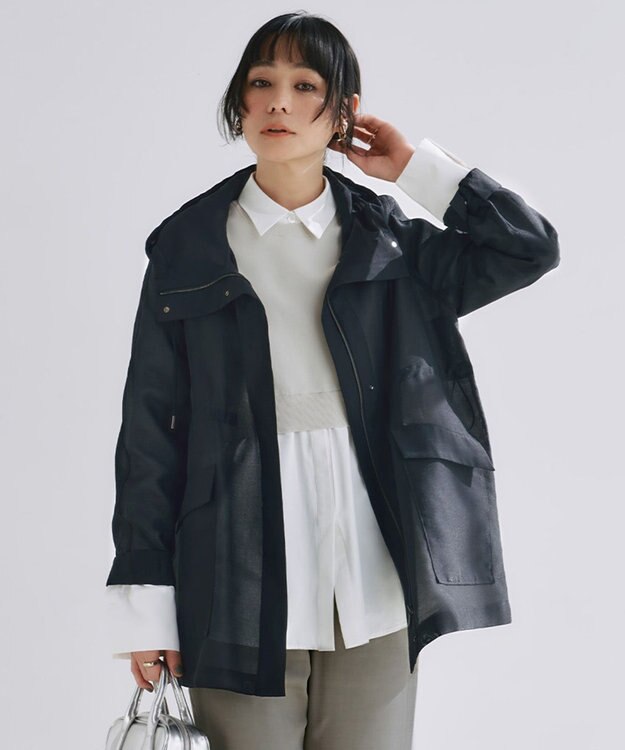 ICB シアーフォルムオーガン マウンテンパーカー ブラック系