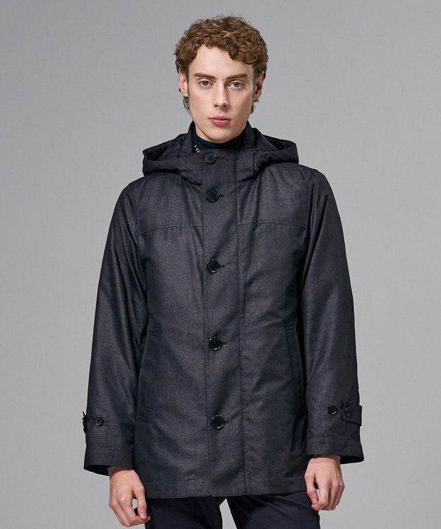 JOSEPH HOMME 新素材【4WAY】ライトラスターシャンブレー　ダウンコート カーキ系