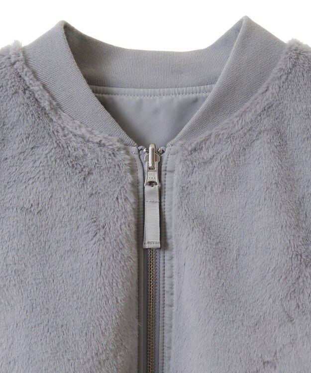 earth music&ecology ファーリバーシブルショートＭＡ－１ Blue Gray