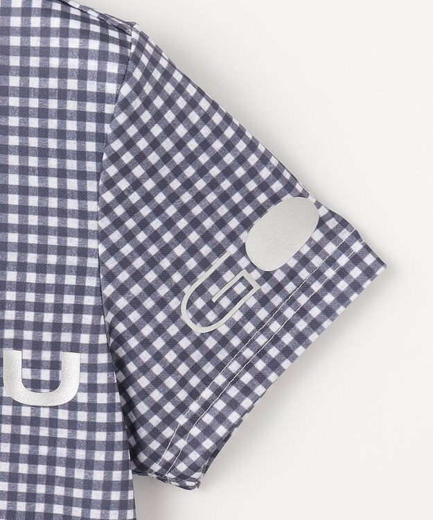 23区GOLF 【WOMEN】【接触冷感・UVケア・吸水速乾】ギンガムチェック柄 ポロシャツ ネイビー系3