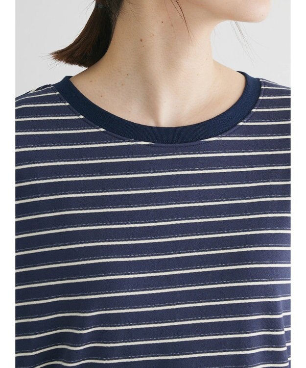 Green Parks マシュマロタッチボーダープルオーバー Navy