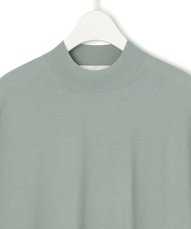 ICB 【接触冷感・UVカット・洗える】 ヴィスコースナイロンハイゲージ プルオーバー ティールグレー系