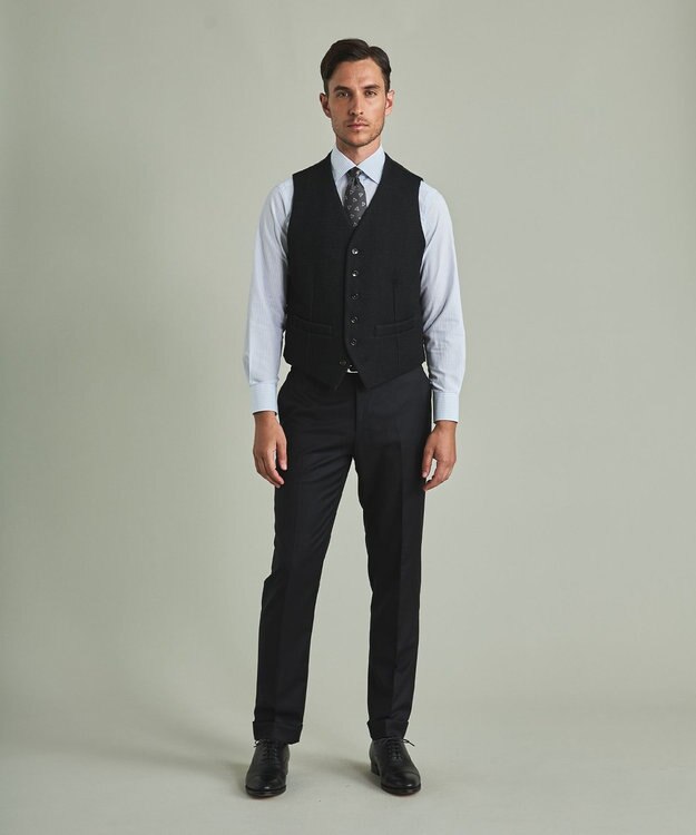 GOTAIRIKU 【ビジネス用インナーダウン】ブリスターバーズアイ インナーダウンベスト グレー系8