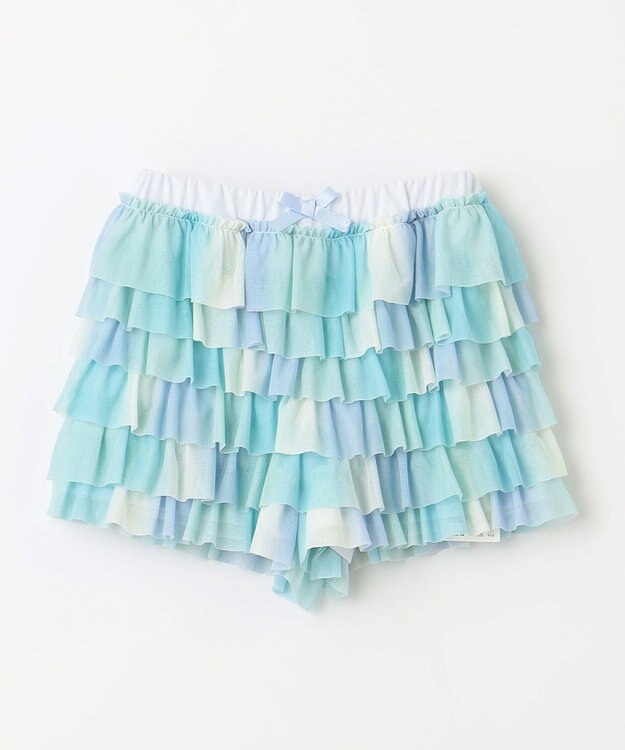 ANY KIDS フリル 天竺 ショート パンツ サックスブルー